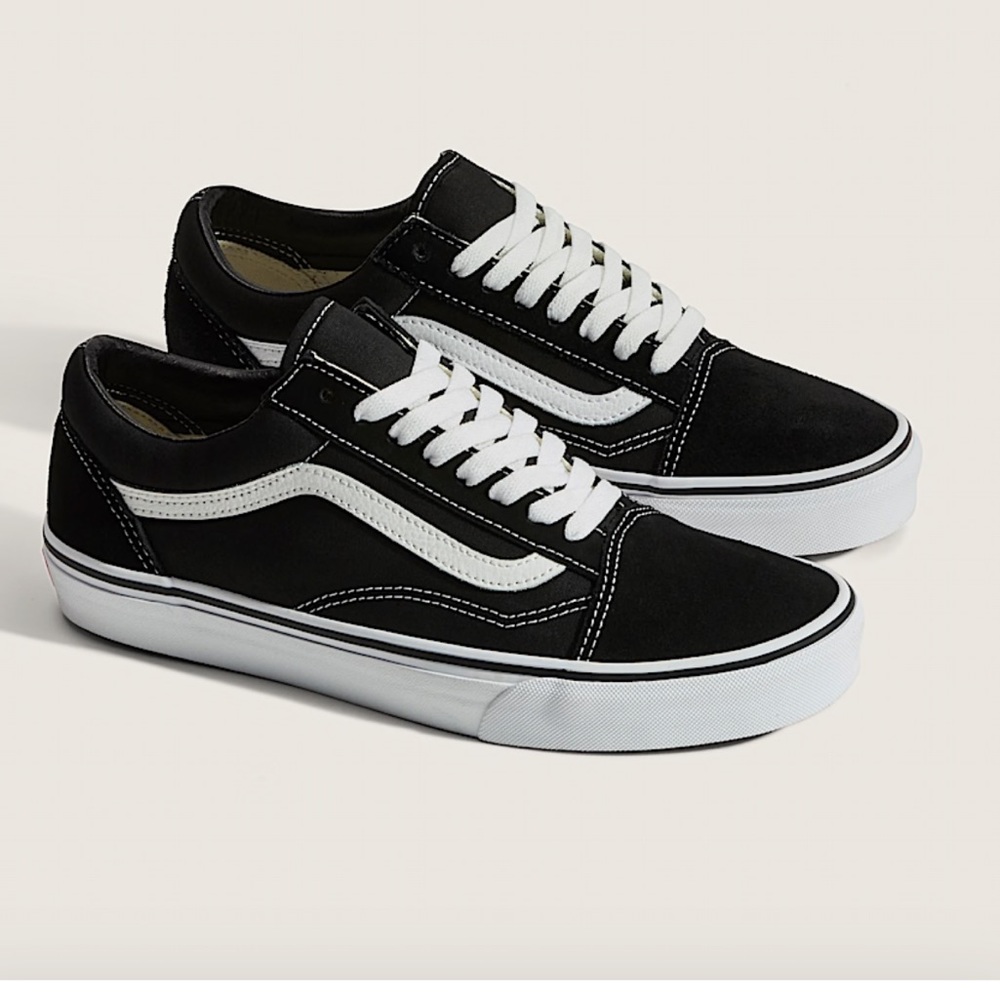 Vans Classic Black Canvas Sneakers with White Stripe